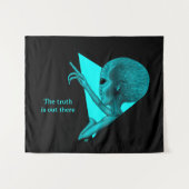 Tenture Alien Gris, la vérité est ailleurs (Devant (Horizontal))