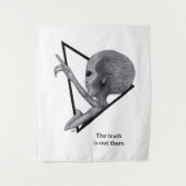 Tenture Alien gris, la vérité est là (Devant)