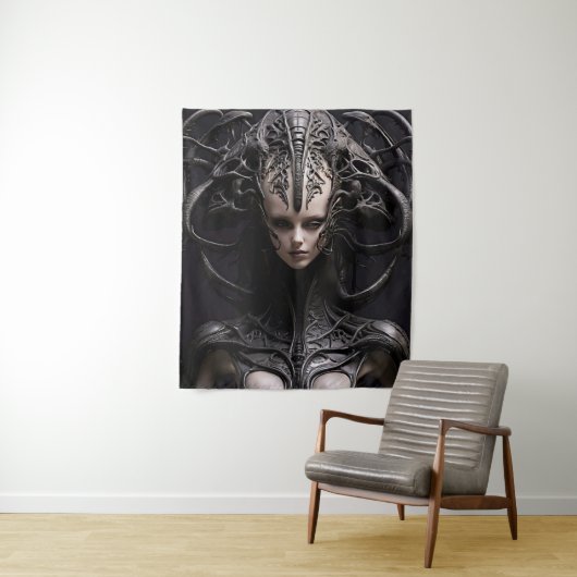 Tenture Alien reptilien effrayant (En situation)