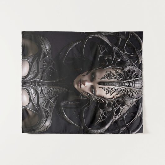 Tenture Alien reptilien effrayant (Devant (Horizontal))