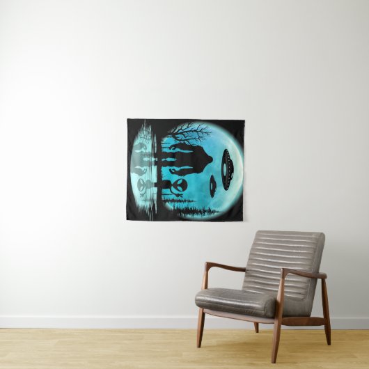 Tenture Alien UFO Bigfoot (En situation (horizontale))