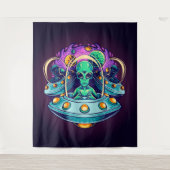 Tenture Aliens dans l'espace (Devant)