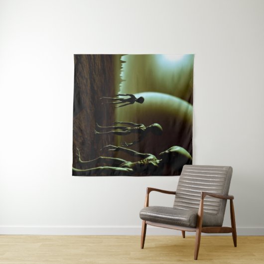 Tenture ALIENS gris SF 1 (En situation (horizontale))