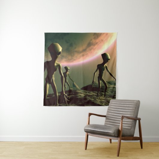 Tenture ALIENS gris SF 2 (En situation)