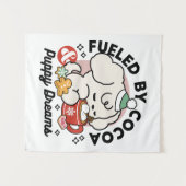 Tenture Alimenté par le cacao et les Rêves de chiots - Chi (Devant (Horizontal))