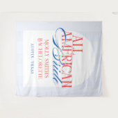 Tenture All American Blue Stripe Bachelorette Banner (Devant (Horizontal))