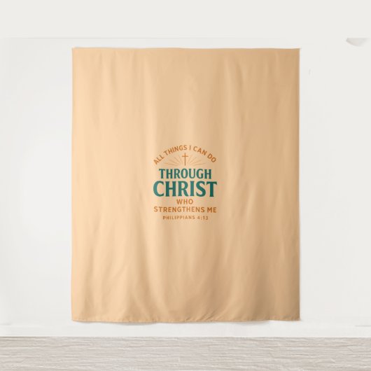 Tenture All things I can do through Christ who strengthens (Devant)