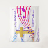 Tenture ALLELUIA LE CHRIST EST RESSUSCITÉ Pâques (Devant)