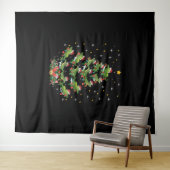 Tenture Alligator Amant Noël Alligator Arbre de Noël (En situation (horizontale))