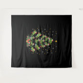 Tenture Alligator Amant Noël Alligator Arbre de Noël (Devant (Horizontal))