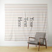 Tenture Almond & White Stripes  (En situation (horizontale))