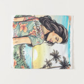 Tenture Aloha Girl (Devant (Horizontal))