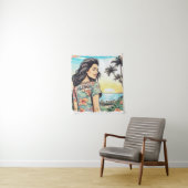Tenture Aloha Girl (En situation)