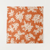 Tenture aloha sans joint motif d'hibiscus et d'ananas, (Devant (Horizontal))