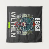 Tenture Alpha Beast _ Untamed Wolf Streetwear Fearless (Devant (Horizontal))