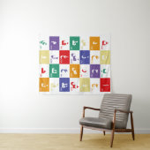 Tenture alphabet arabe Lettres pour enfants (En situation (horizontale))