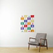 Tenture alphabet arabe Lettres pour enfants (En situation)