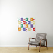 Tenture alphabet arabe Lettres pour enfants (En situation (horizontale))