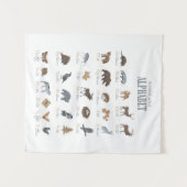 Tenture Alphabet de bois Animal ABC Décor de pépinière (Devant (Horizontal))