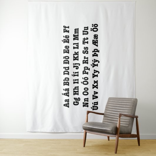 Tenture Alphabet islandais [Íslenska Stafrófið] (En situation)