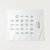 Tenture Alphabet latin (Devant (Horizontal))