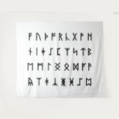 Tenture Alphabet Runique [Futhorc] (Devant (Horizontal))