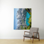 Tenture Alpine lake Oeschinensee in Switzerland (En situation)