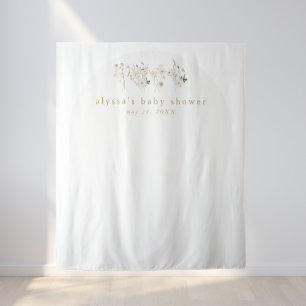Tenture ALYSSA Floral Boho Baby shower fond