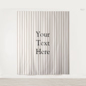 Tenture Amande & Rayures Blanches  (Devant)