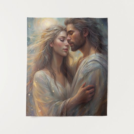 Tenture Amants Éthérés Rêveuse Impression à l'Huile Romant (Devant)