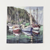 Tenture Amarrage À Turunc Gulet Art Acrylique De Voilier (Devant)