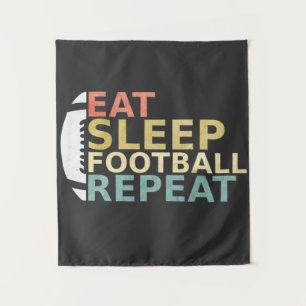 Tenture Amateur De Football Mange Sleep Football Répétitio