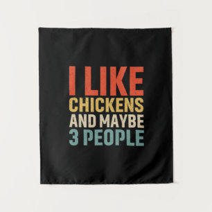 Tenture Amateur de poulet   J'aime les poules