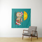 Tenture Amateurs de chouette avec parapluie et boîte de ch (En situation (horizontale))