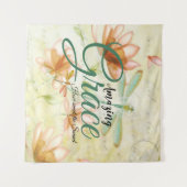 Tenture Amazing Grace Fleurs et libellule (Devant (Horizontal))