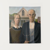 Tenture American Gothic : Vie rurale pauvre paysan (Devant)
