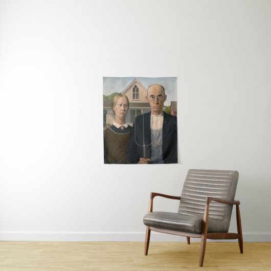 Tenture American Gothic : Vie rurale pauvre paysan (En situation)