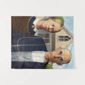 Tenture American gothique classique peinture Grant Wood (Devant (Horizontal))