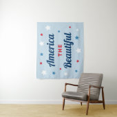 Tenture American the Beautiful Blue 4 juillet (En situation)