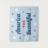 Tenture American the Beautiful Blue 4 juillet (Devant)