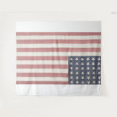 Tenture Americana Drapeau Américain Rustique (Devant (Horizontal))