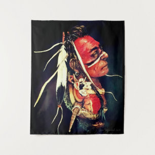 Tenture Amérindien "Guerrier Kaw"