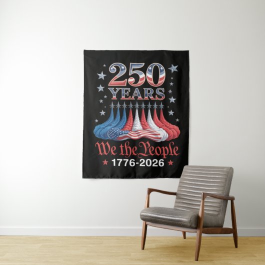 Tenture Amérique 250 Ans 4 juillet (En situation)