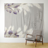 Tenture Améthyste Anthurium Herbe des Pampes ivoire (En situation (horizontale))