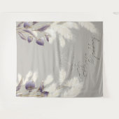 Tenture Améthyste Anthurium Herbe des Pampes ivoire (Devant (Horizontal))