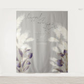 Tenture Améthyste Anthurium Herbe des Pampes ivoire (Devant)