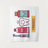 Tenture Amis oraux de soin de bande dessinée (Devant)