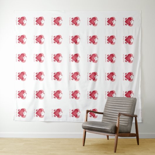 Tenture amour (En situation (horizontale))