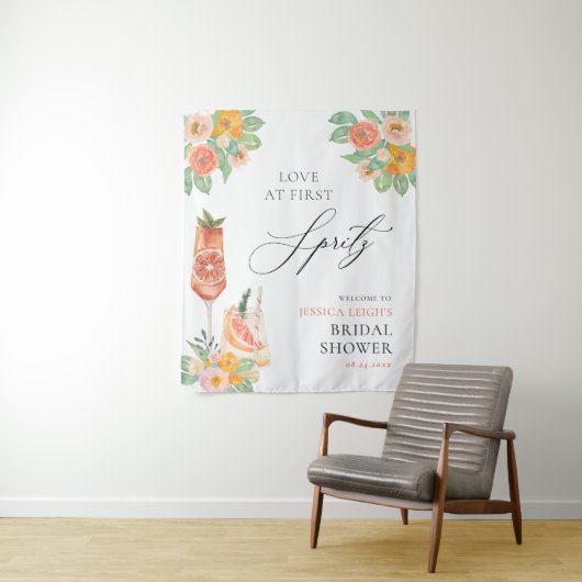 Tenture Amour au premier Spritz Bright Cocktail Enterremen (En situation)