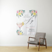 Tenture Amour au Premier Verre Cocktail Clair Chasse Fianç (En situation)